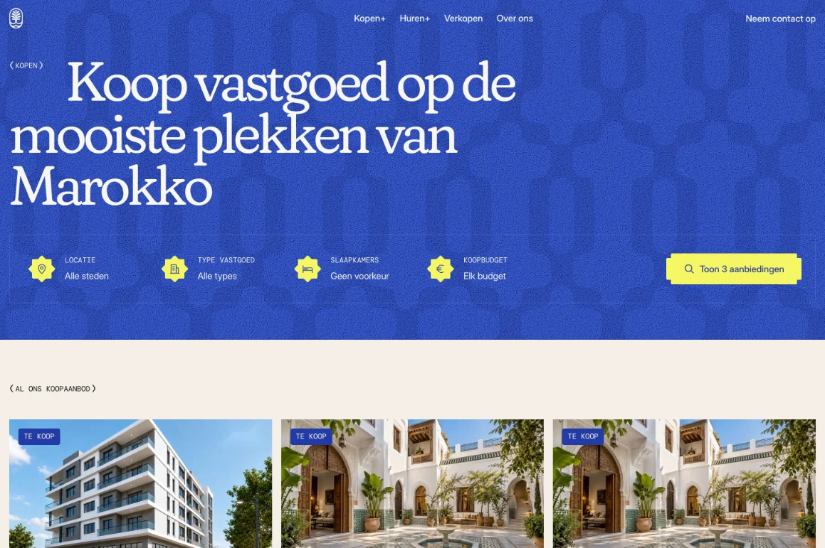 Website Skoundo, gebouwd door Block Marketing